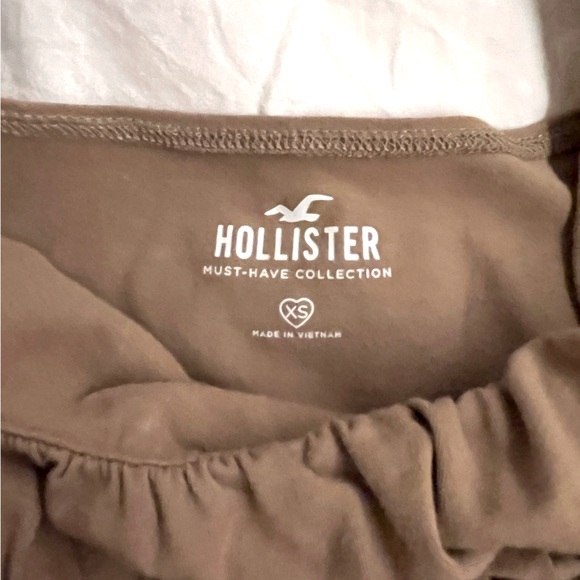 hollister brown puffy sleeve top - Picture 2 of 4